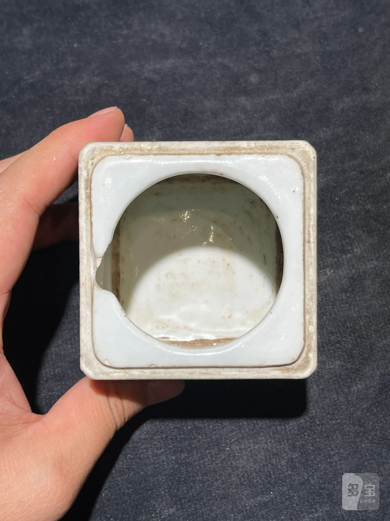清晚期 浅绛彩花鸟纹温酒器 - 图6